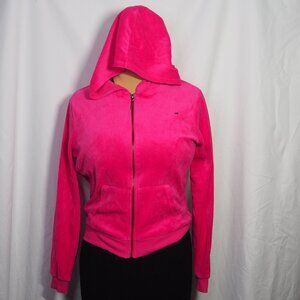 Nicki Minaj Pink Velour Jacket Plush Zip-Up hoodie